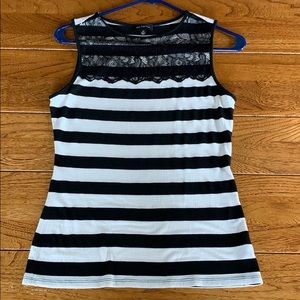 Black and White Stripe Top